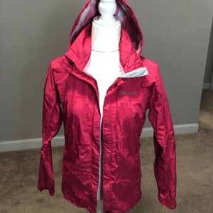 Marmot Pink Utility Rain Jacket Lightweight with Hood